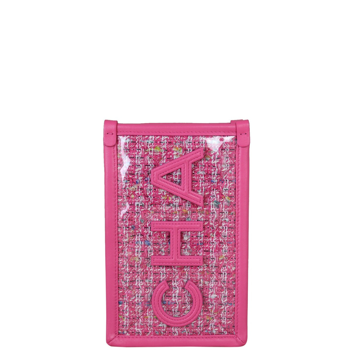 Chanel Tweed Phone Clutch with Chain Logo Clutch Bag