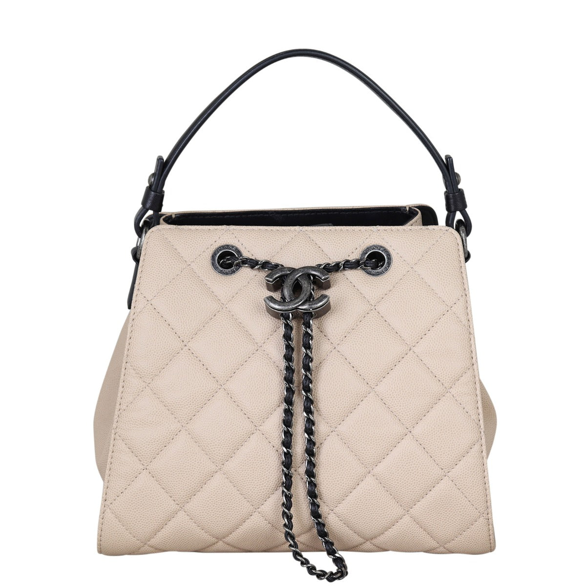 Chanel CC Bag Quilted Bucket Bucket Bag