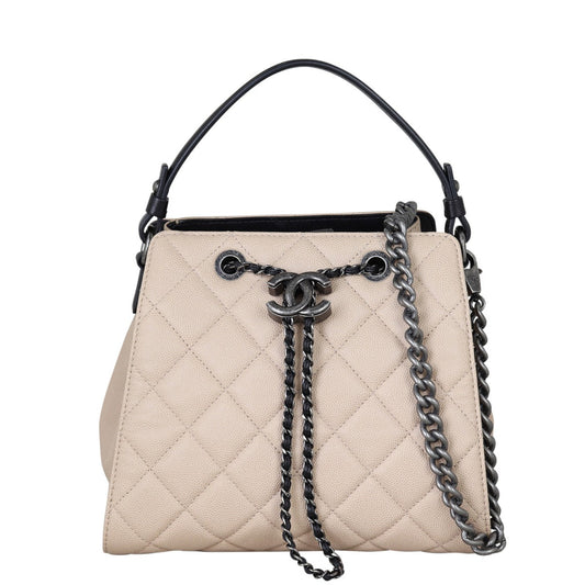 Chanel CC Bag Quilted Bucket Bucket Bag