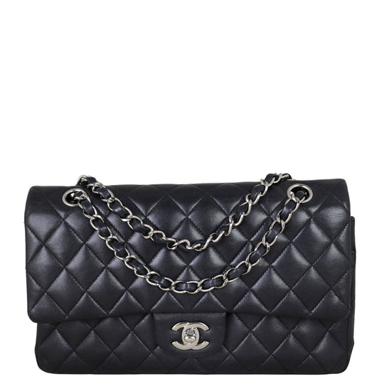 Chanel Classic Double 13 Series Handbag Black Medium