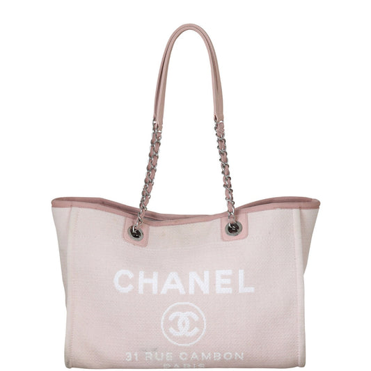 Chanel Deauville Tote Baby Pink Small Tote Bag