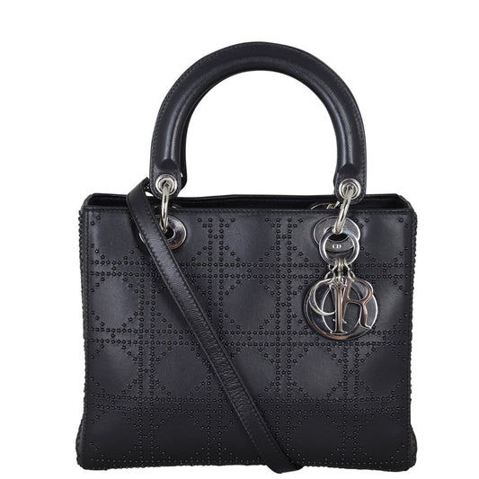 Dior Lady Studded Handbag Medium Travel Bag