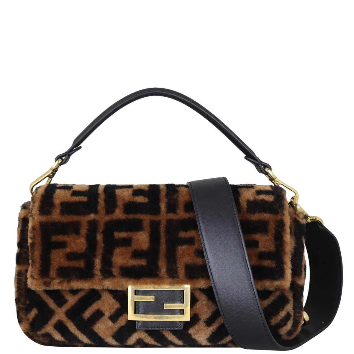 Fendi Handbag Baguette Bag Sheepskin Shoulder Bag