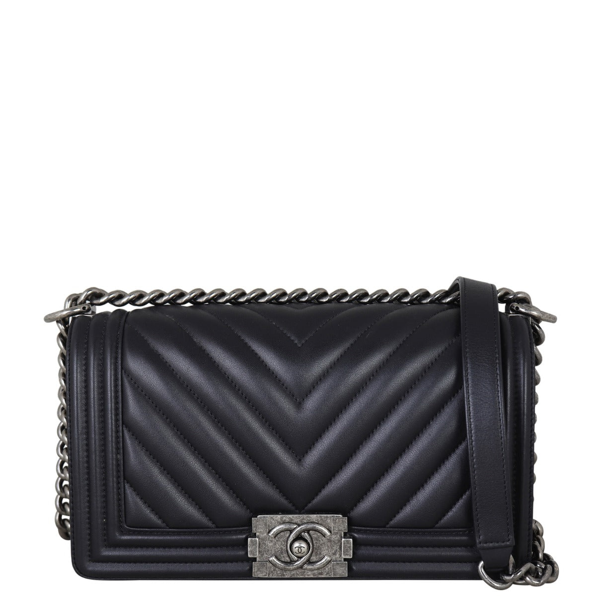 Chanel Boy Old Chevron 22 Series Handbag Medium