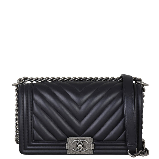 Chanel Boy Old Chevron 22 Series Handbag Medium