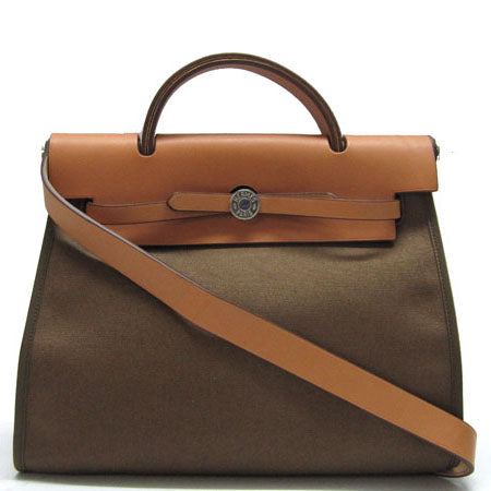 Hermes Luxury Herbag Way Canvas Travel Bag
