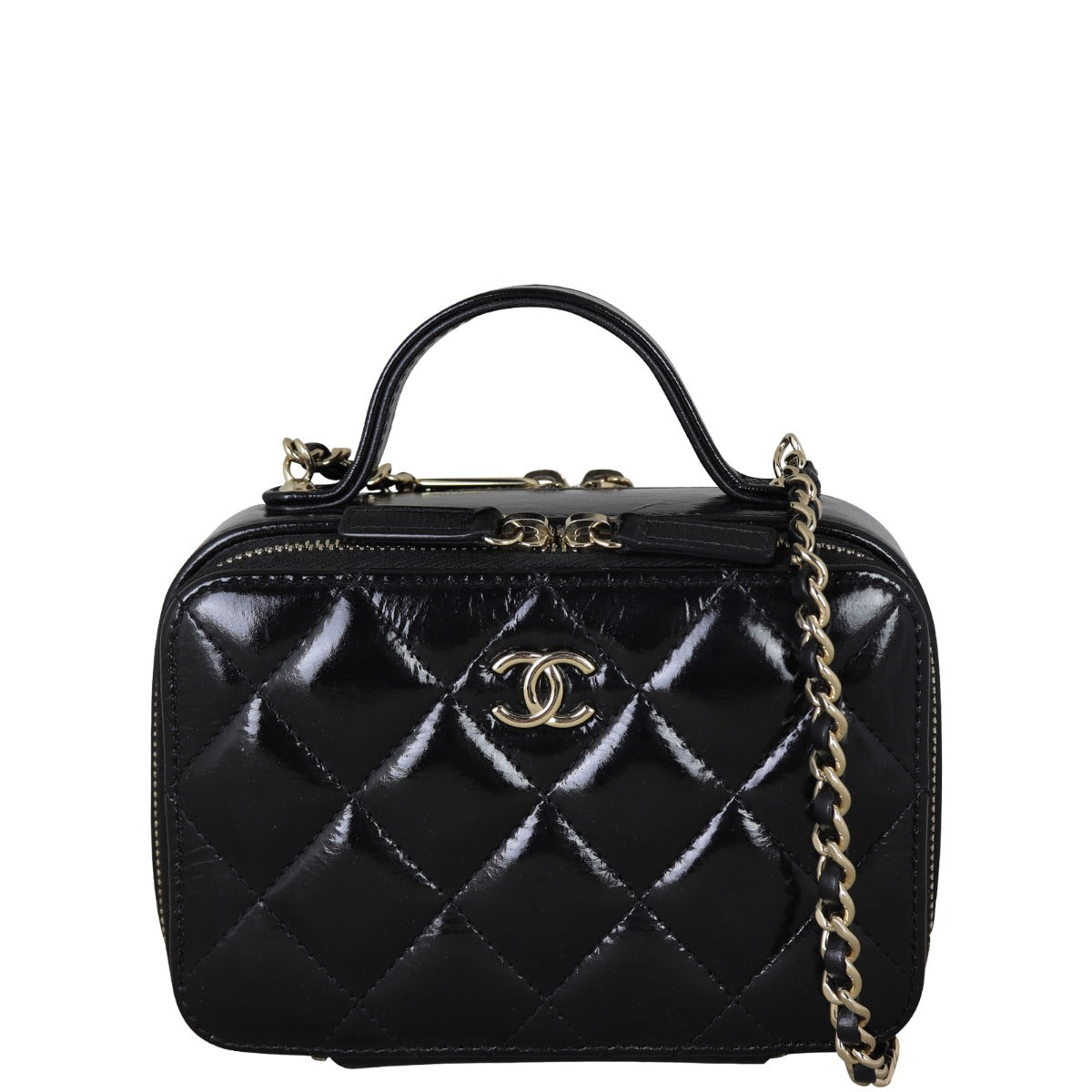 Chanel Vanity Case Bag Patent Mini Chain Mini Bag