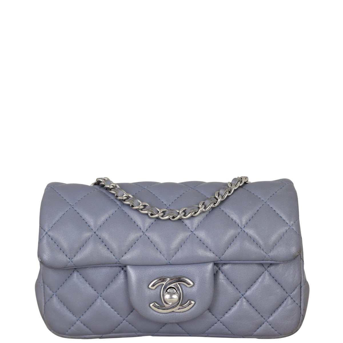 Chanel Classic Rectangular Bag Grey Mini Mini Bag