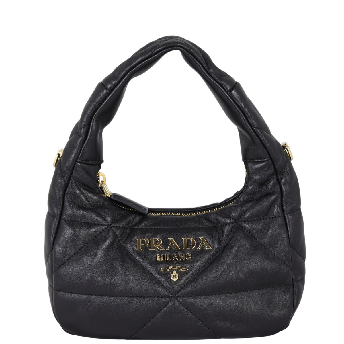 Prada Hobo Handbag Quilted Mini Travel Bag