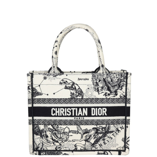 Dior Tote Bag Book Tote Toile de Jouy Zodiac Canvas Small