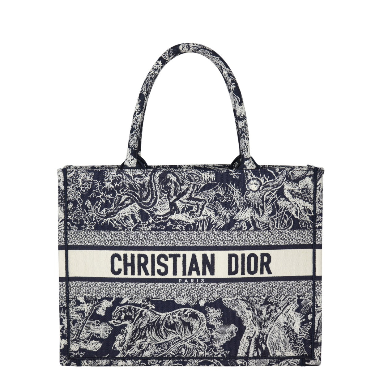 Dior Tote Bag Book Tote Toile de Jouy Reverse Canvas Medium De Jouy Reverse