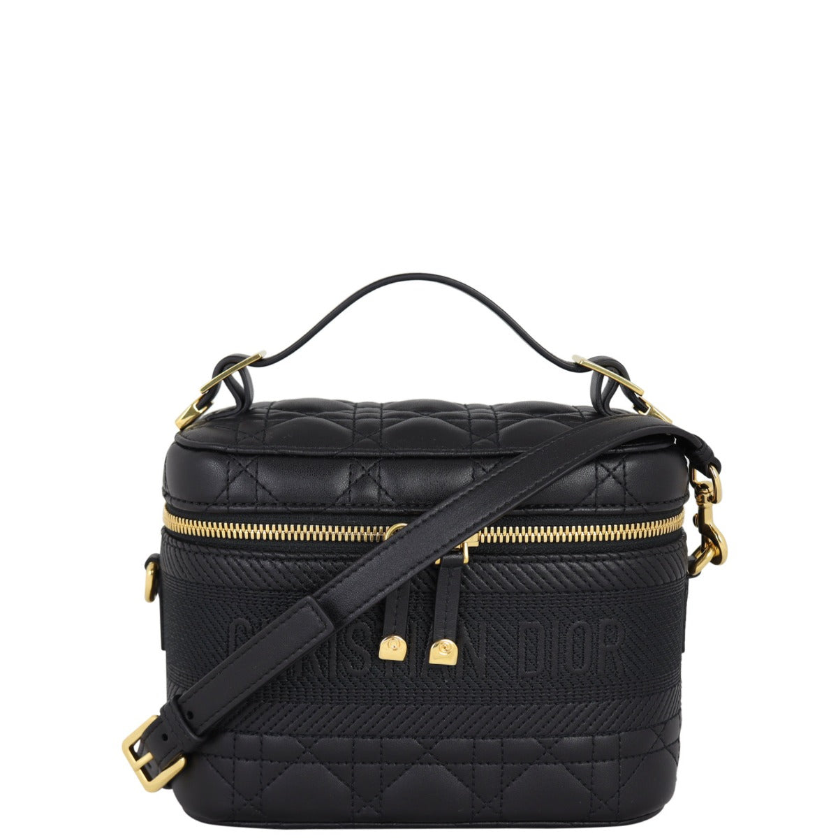 Dior Lady Vanity Case Handbag Small Travel Bag