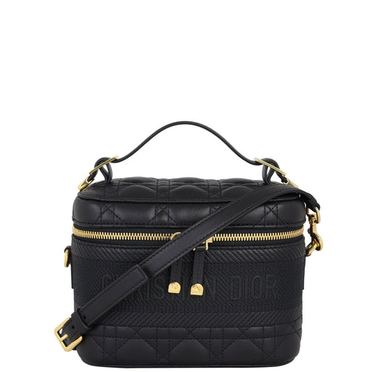 Dior Lady Vanity Case Handbag Small Travel Bag