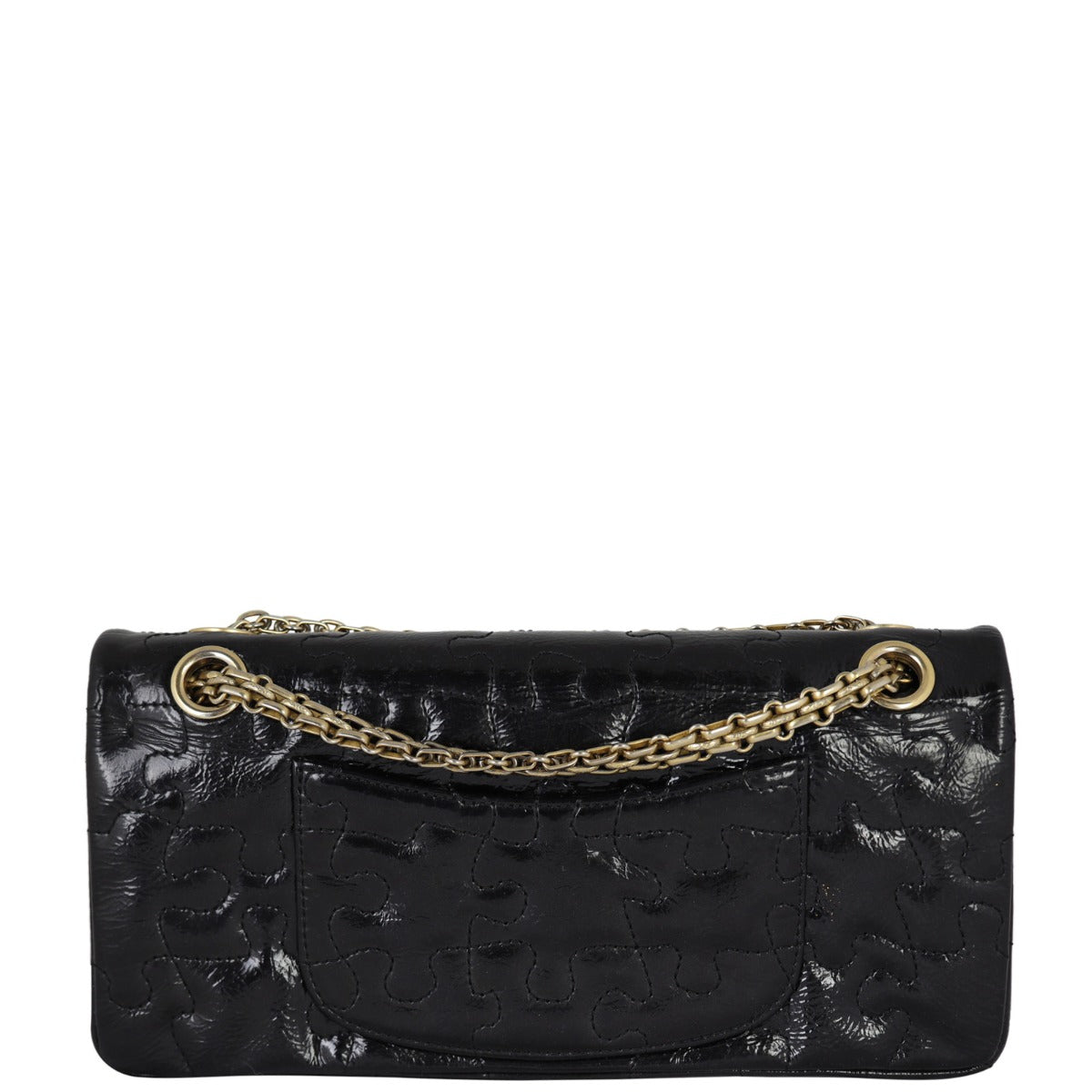 Chanel 2.55 Reissue East West Puzzle Bag Patent Flap Handbag