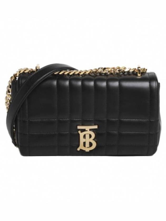 Burberry Luxury Lola Shoulder Bag Lambskin Quilted Black