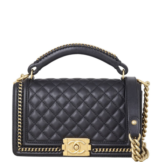 Chanel Boy Old Paris-Rome Top Handle Medium Chain Handbag Handle 08072024