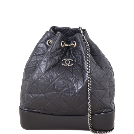 Chanel Gabrielle Backpack Quilted Black