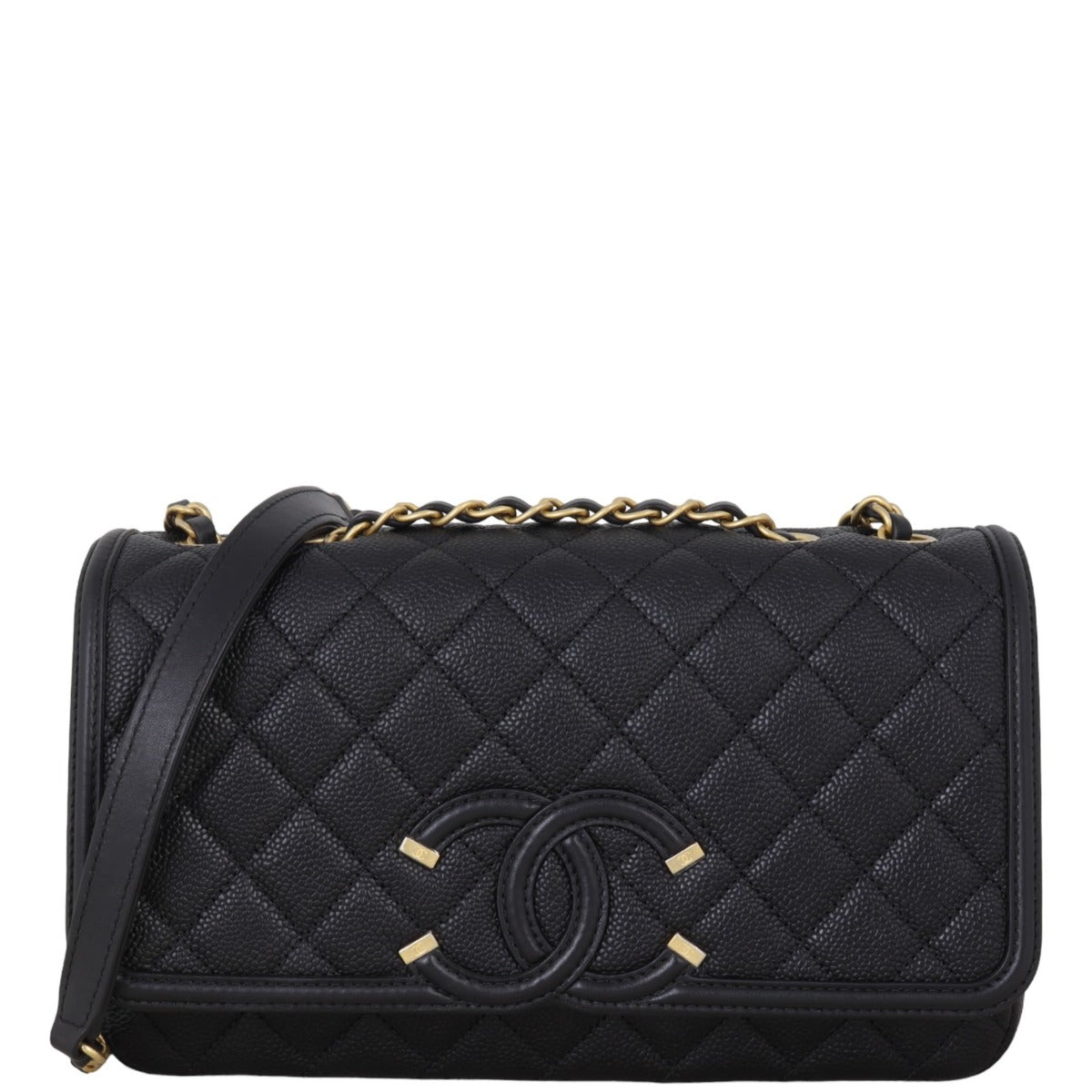 Chanel CC Filigree Bag Quilted Medium Crossbody Bag