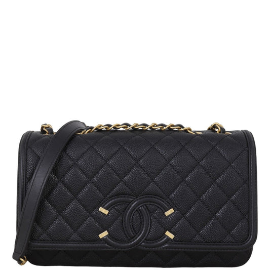 Chanel CC Filigree Bag Quilted Medium Crossbody Bag