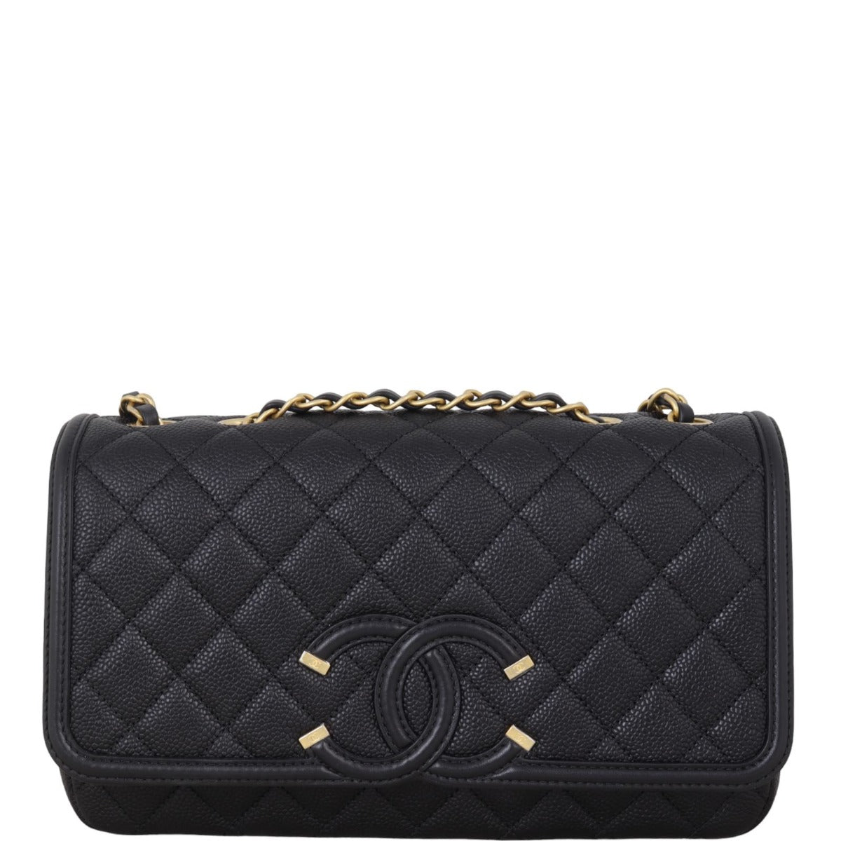 Chanel CC Filigree Bag Quilted Medium Crossbody Bag