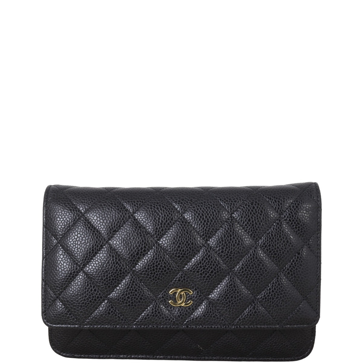 Chanel Classic Wallet on Handbag Quilted Black Crossbody Bag