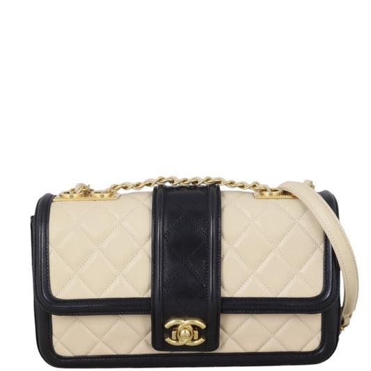 Chanel Elegant CC Flap Bag Quilted White Crossbody Bag