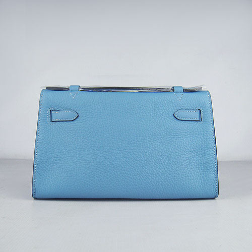 Hermes Luxury Kelly Cm Handbag H Light Blue Travel Bag