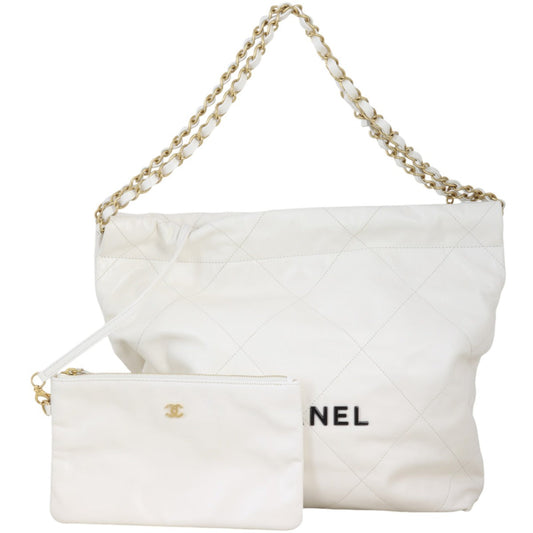 Chanel 22 Hobo White Small Shoulder Bag