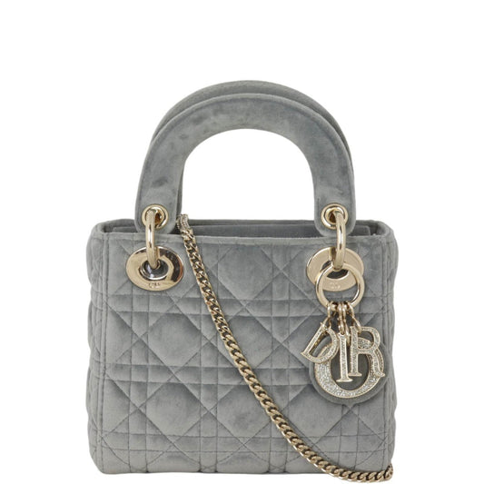 Dior Crossbody Bag Lady Velvet 3 Mini Small Shoulder Bag