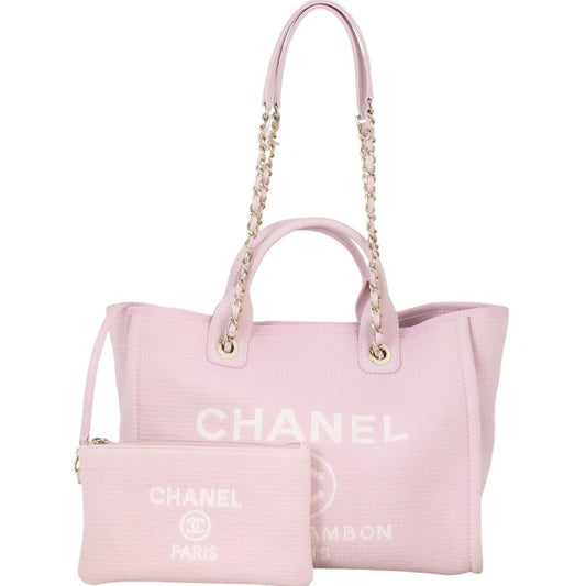 Chanel Deauville Tote Pink Small Shoulder Bag