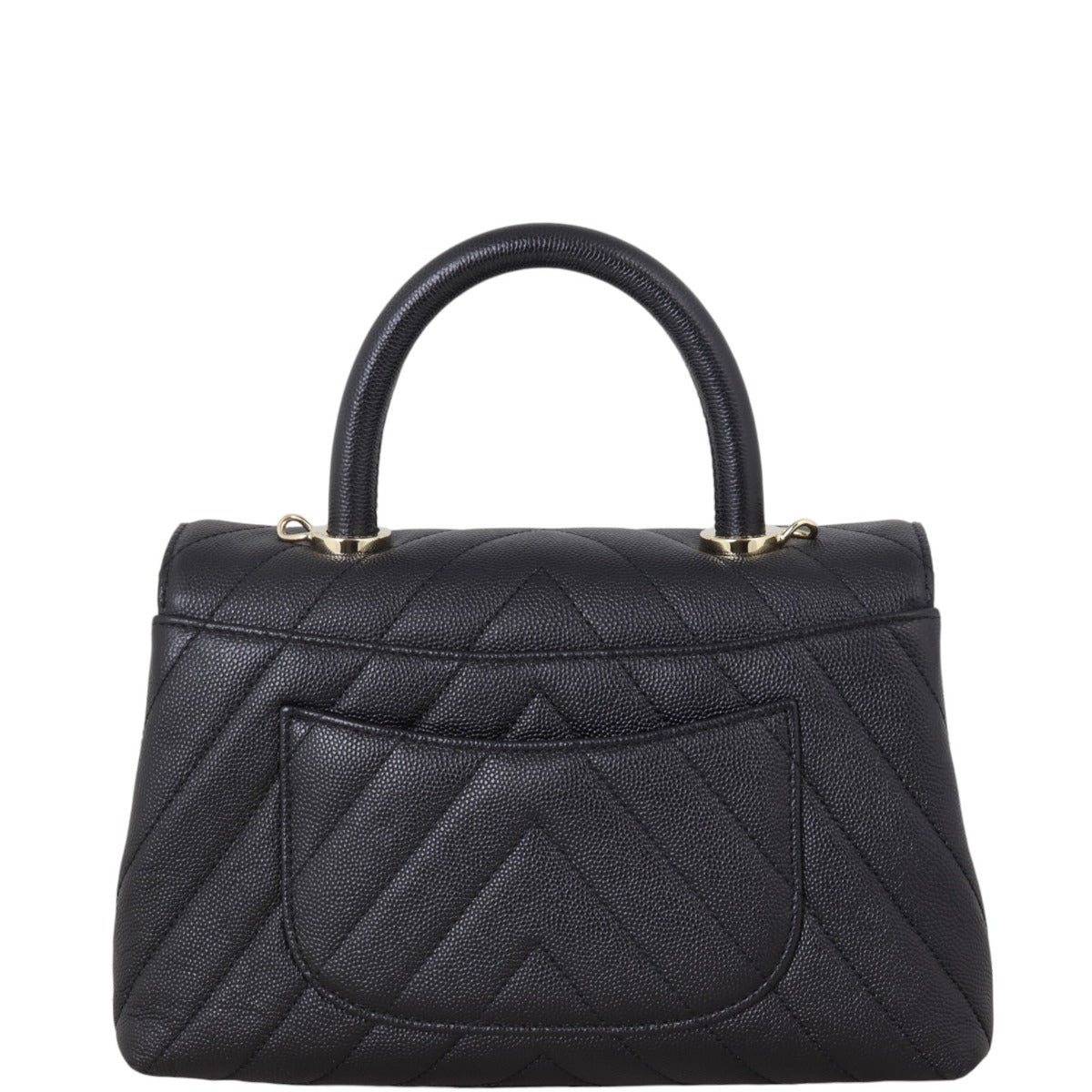 Chanel Coco Top Handle Bag Chevron Mini Mini Bag