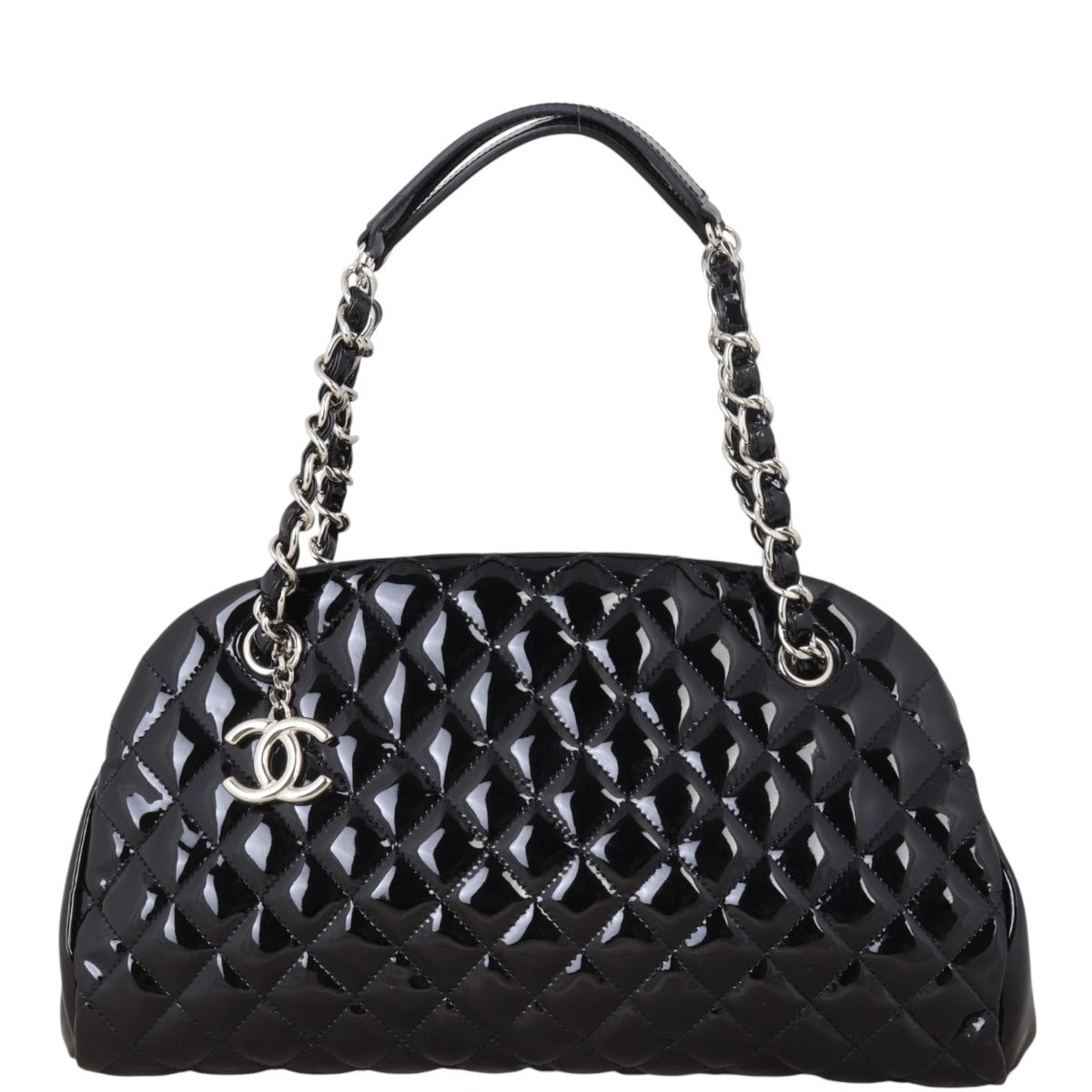 Chanel Just Mademoiselle Bowler Bag Quilted Black Shoulder Bag