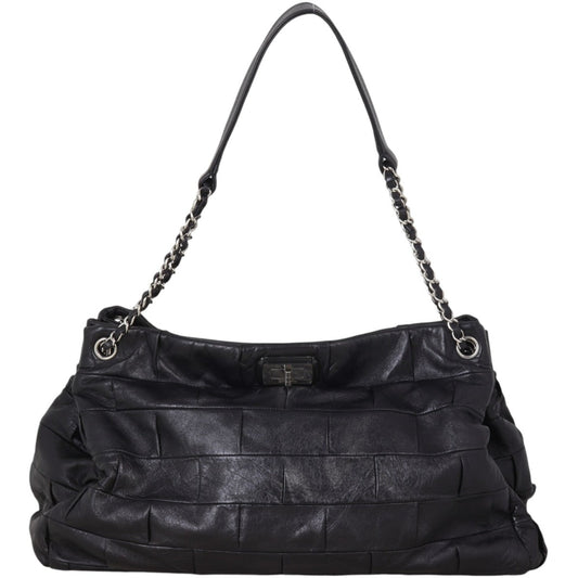 Chanel Igloo Accordion Tote Black Shoulder Bag