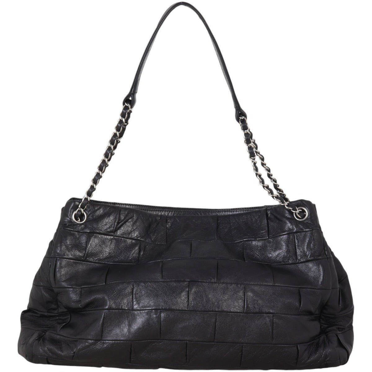 Chanel Igloo Accordion Tote Black Shoulder Bag