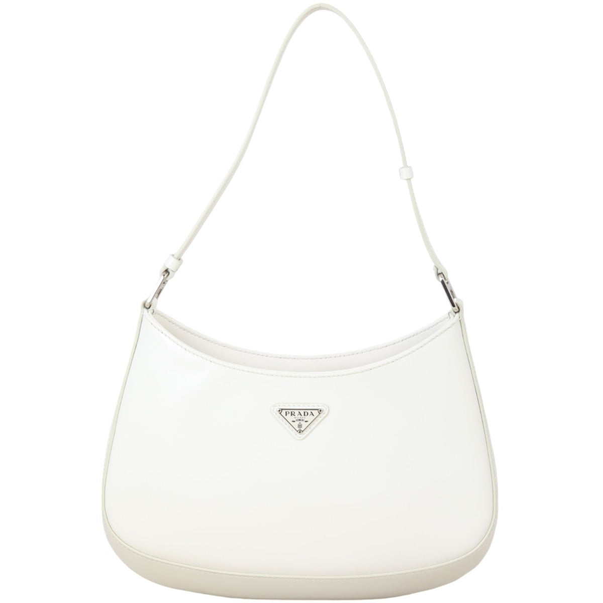 Prada Shoulder Bag Cleo Brushed 11 Leather White