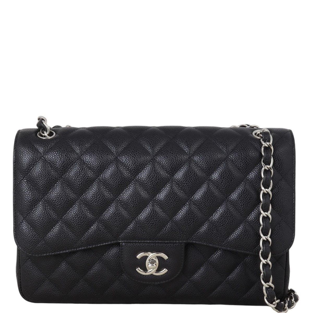Chanel Classic Double Jumbo Handbag Quilted Black Crossbody Bag Jumbo 05112024