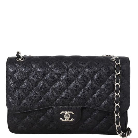 Chanel Classic Double Jumbo Handbag Quilted Black Crossbody Bag Jumbo 05112024