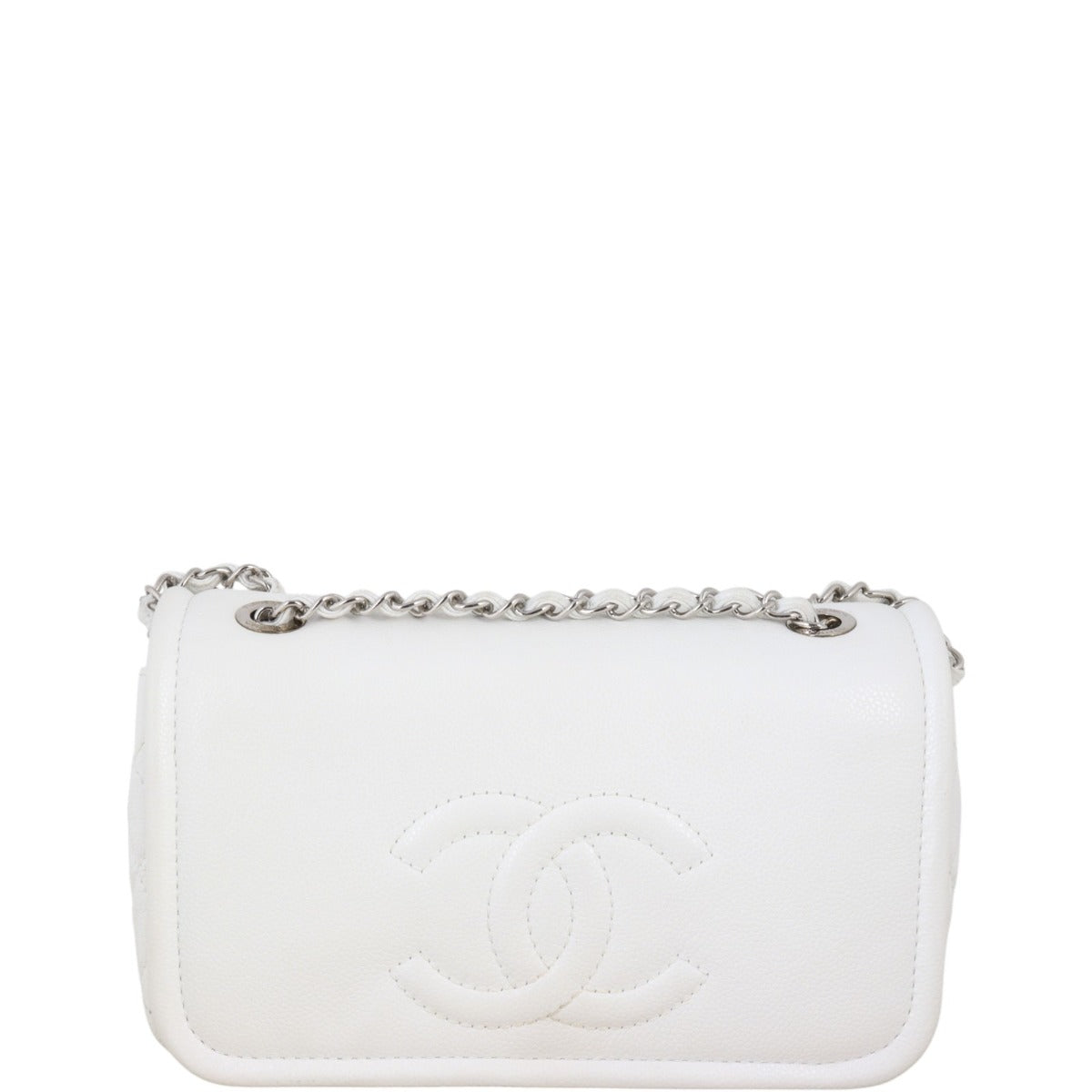 Chanel CC Timeless Bag White Flap Crossbody Bag