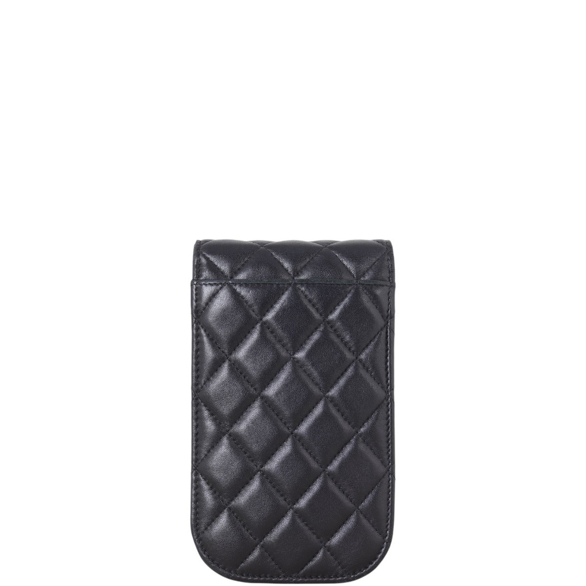 Chanel CC Phone Holder on Chain Handbag Quilted Black Crossbody Bag