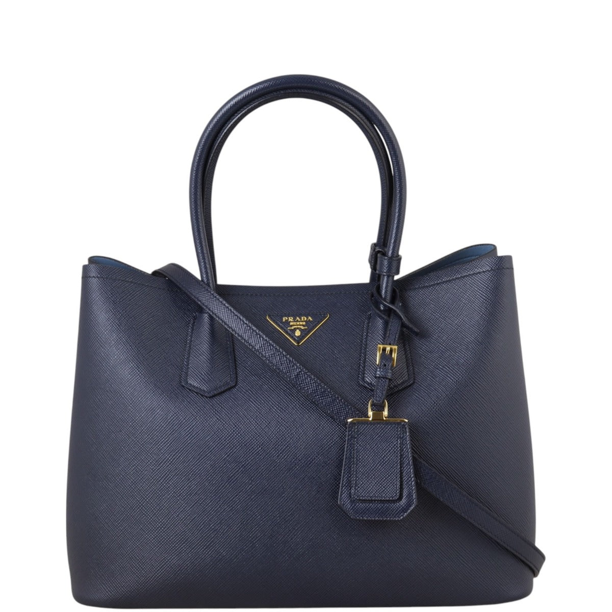 Prada Crossbody Bag Cuir Double Bag Saffiano Large Shoulder Bag