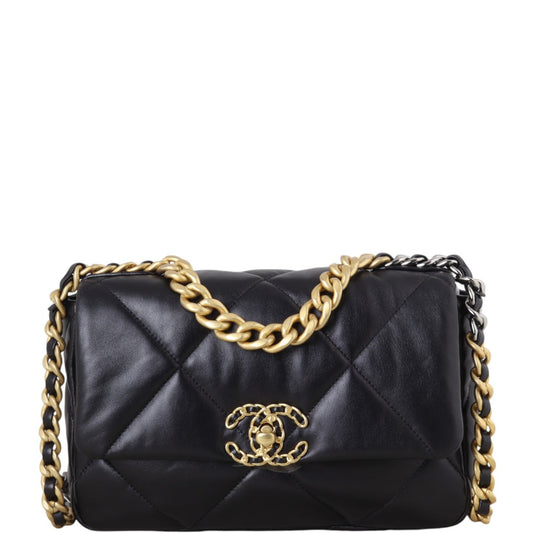 Chanel 19 Flap Bag Quilted Black Handbag
