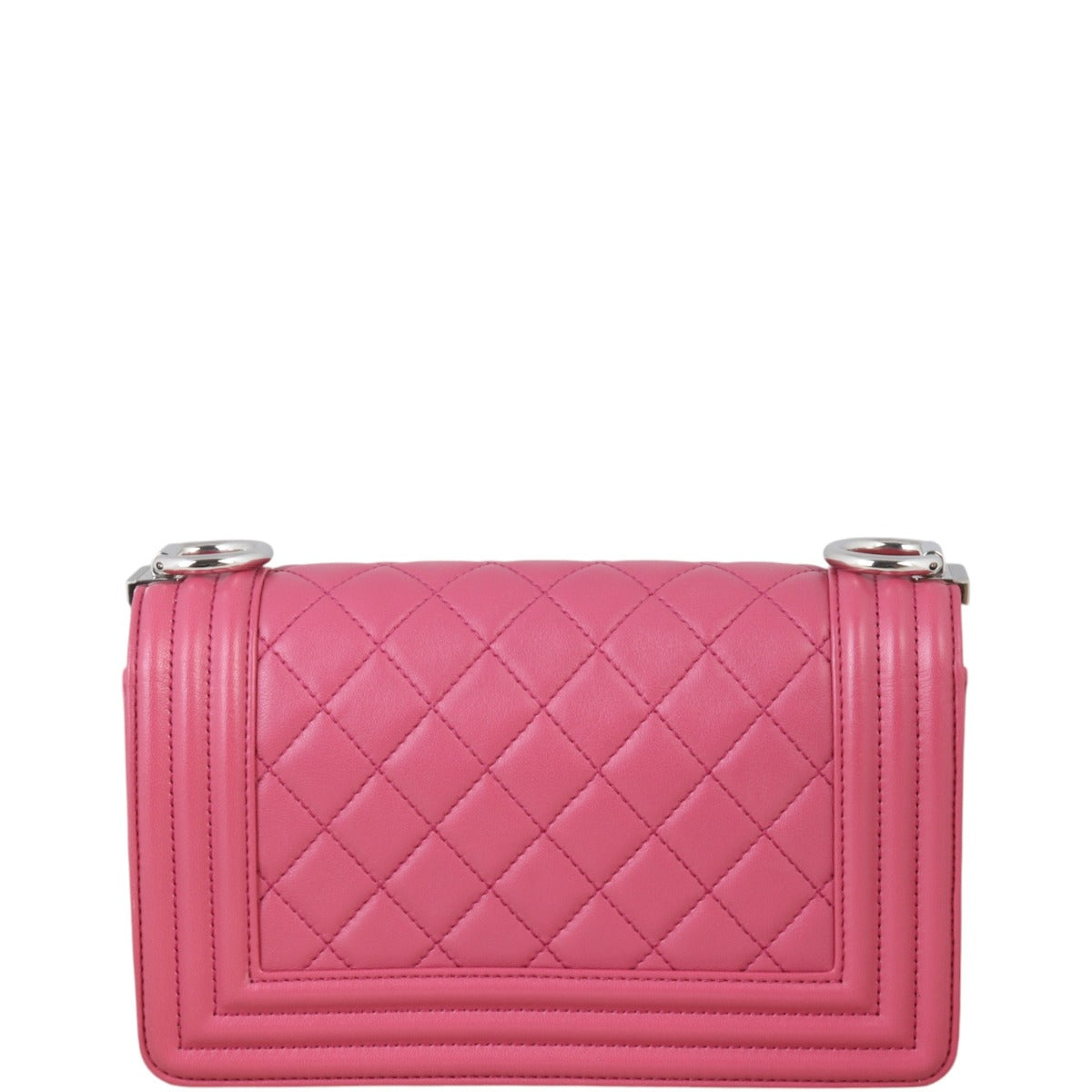 Chanel Boy Handbag Quilted Pink Crossbody Bag