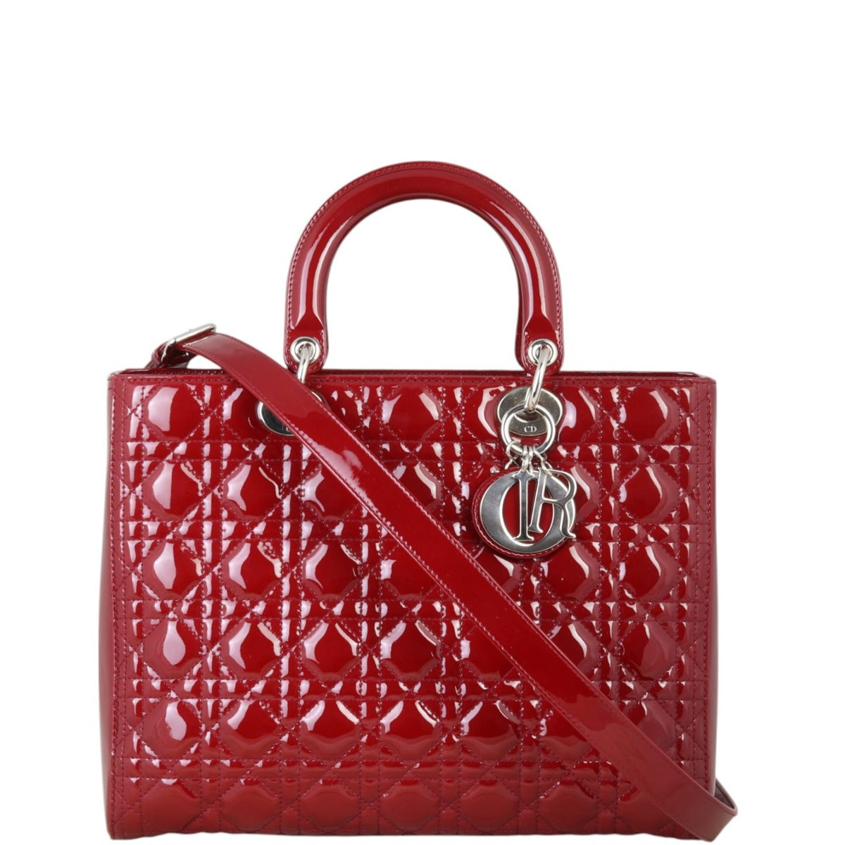 Dior Crossbody Bag Lady 10 Patent Large