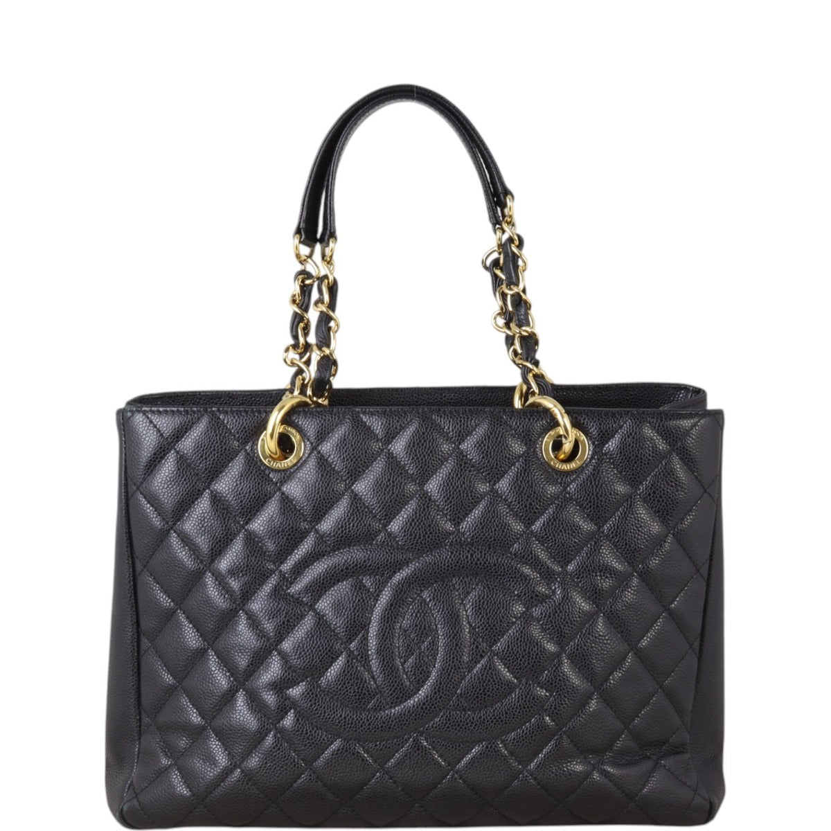Chanel Grand Shopping Tote Quilted Black Shoulder Bag Tote 19122024