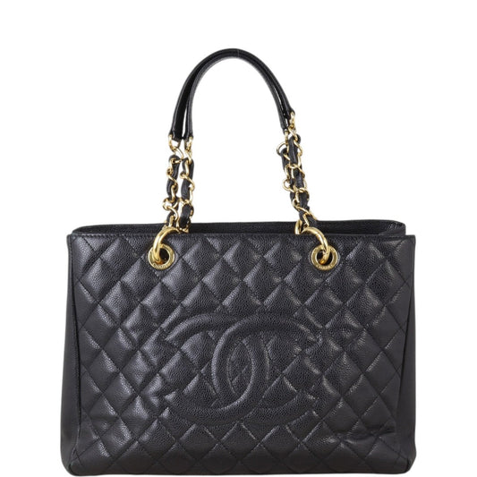 Chanel Grand Shopping Tote Quilted Black Shoulder Bag Tote 19122024