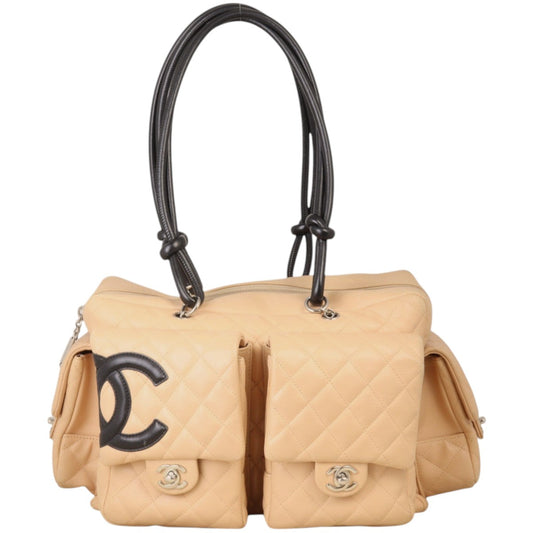 Chanel Ligne Cambon Reporter Bag Quilted Large Shoulder Bag
