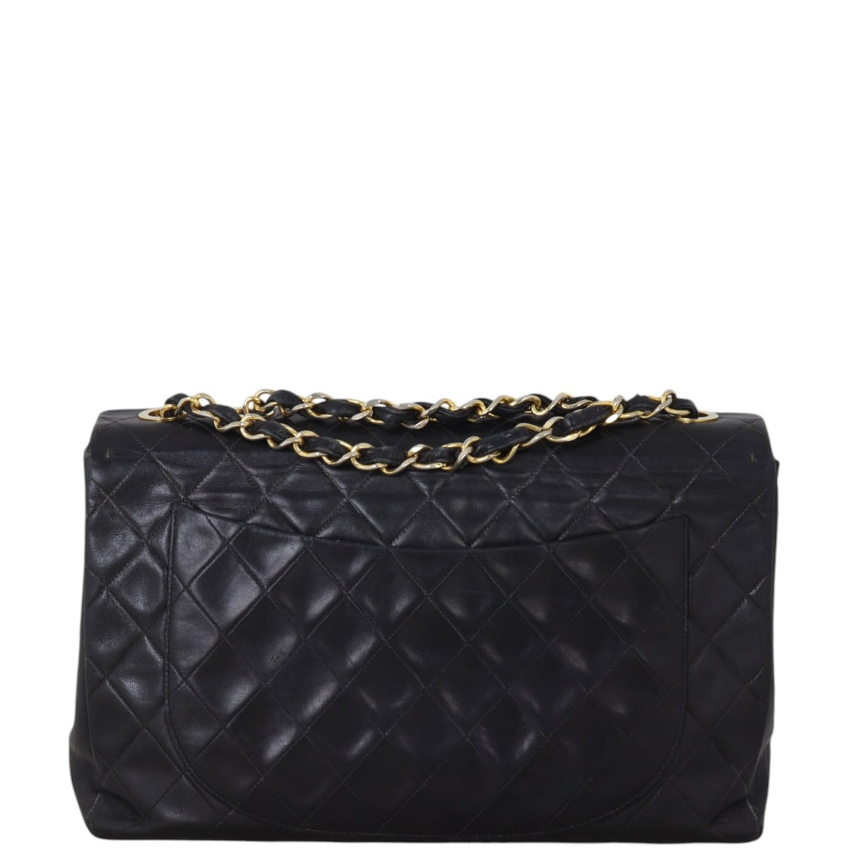Chanel Maxi Jumbo XL Single Handbag Quilted Black Crossbody Bag