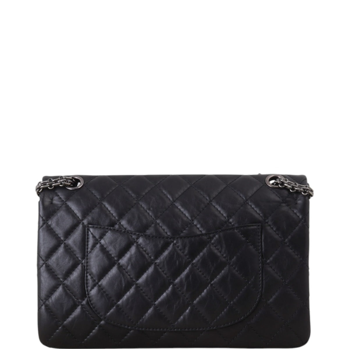 Chanel 2.55 Reissue 227 Double Bag Quilted Black Crossbody Bag