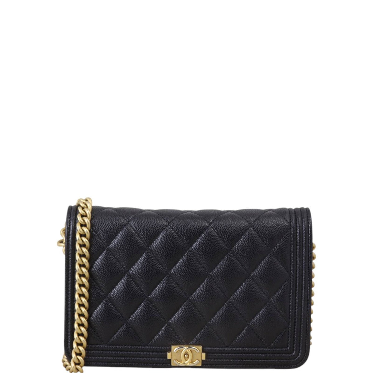 Chanel Boy Wallet on Handbag Quilted Black Crossbody Bag Chain 07022025