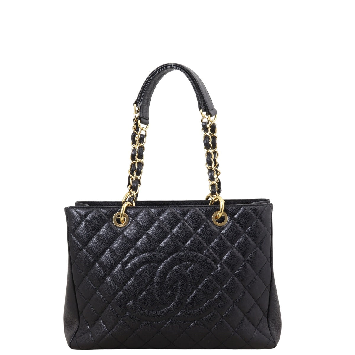 Chanel Grand Shopping Tote Quilted Black Tote Bag